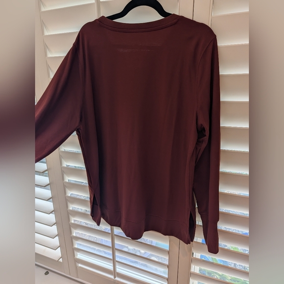Women's Plus XXL Tunic Sweatshirt Rust/Brown - Picture 5 of 9